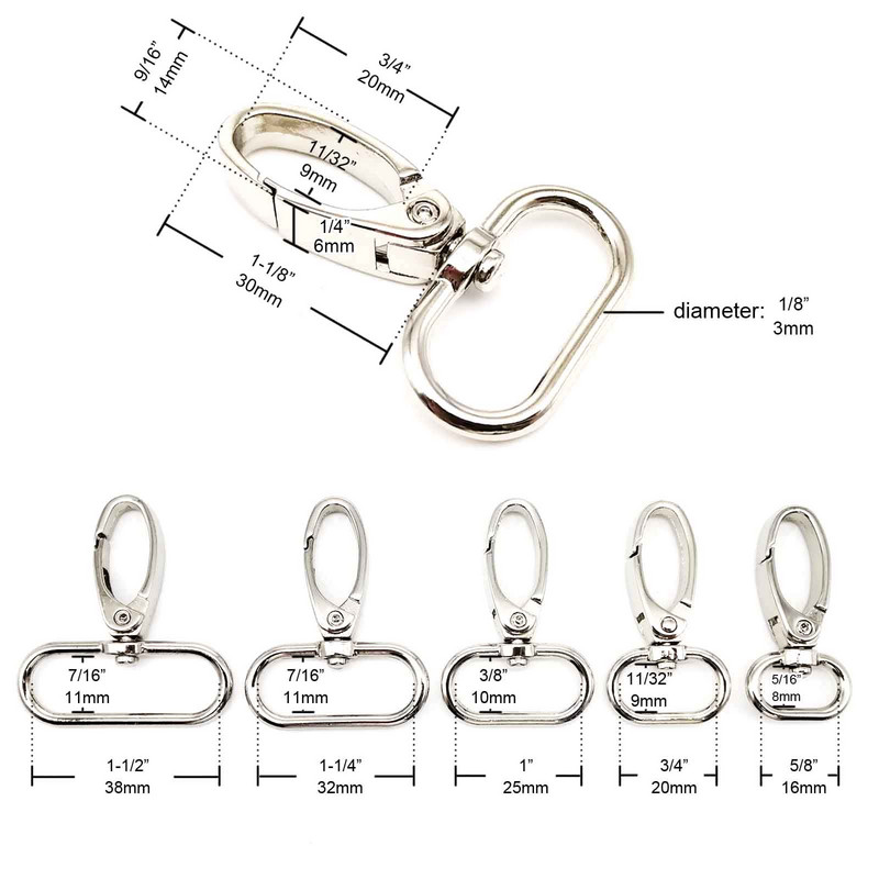 2 buc. Geantă pivotantă din piele de homar Geanta de mână Poșetă Curea de umăr Închizătoare pentru cureaua Clip Declanșator Cataramă Inel cheie Lanț pentru câine Guler cârlig