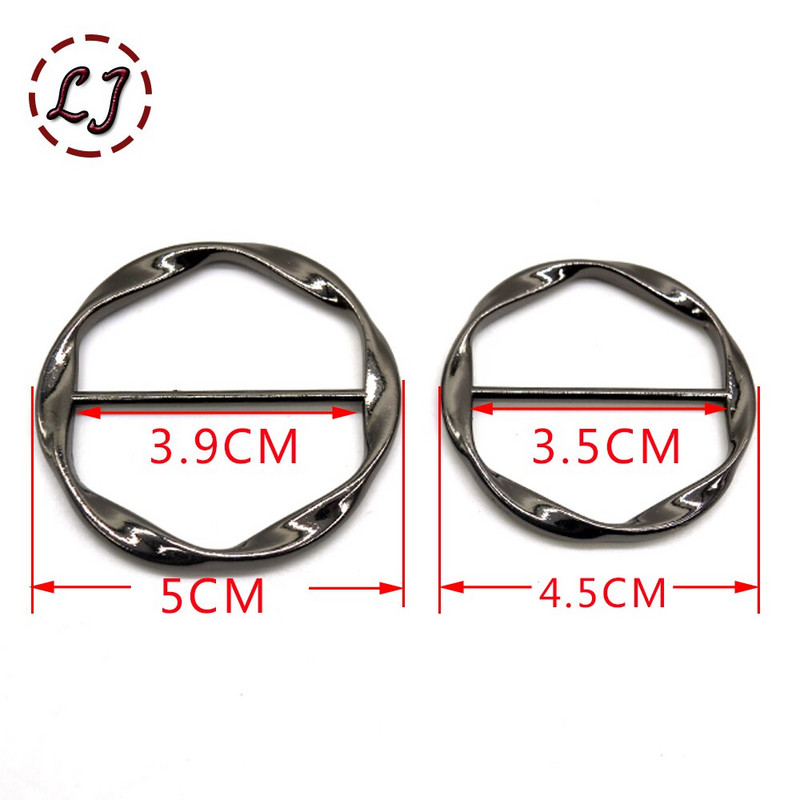 Νέα 2 τμχ/παρτίδα 35mm 40MM Πόρπες ζώνης στρογγυλή μεταλλική πόρπη για χειροτεχνία διακόσμησης ενδυμάτων τσάντα παλτό wind DIY αξεσουάρ ραπτικής