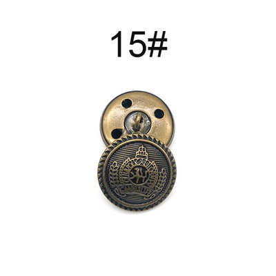 10vnt 15/18/20/23/25 mm aukso aukso spalvos metalinės sagos drabužių palto siuvimo aksesuarai sagos rūbams amatai