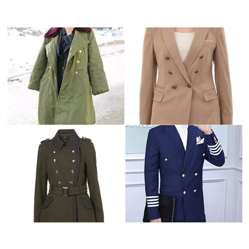 10vnt 15/18/20/23/25 mm aukso aukso spalvos metalinės sagos drabužių palto siuvimo aksesuarai sagos rūbams amatai