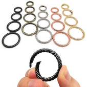 Keerdvedruga O-rõngas avatav nahast kott käekoti rihm pannal Connect Võtmehoidja ripats Võtmekoera kett Snap klambriga klamber karabiin