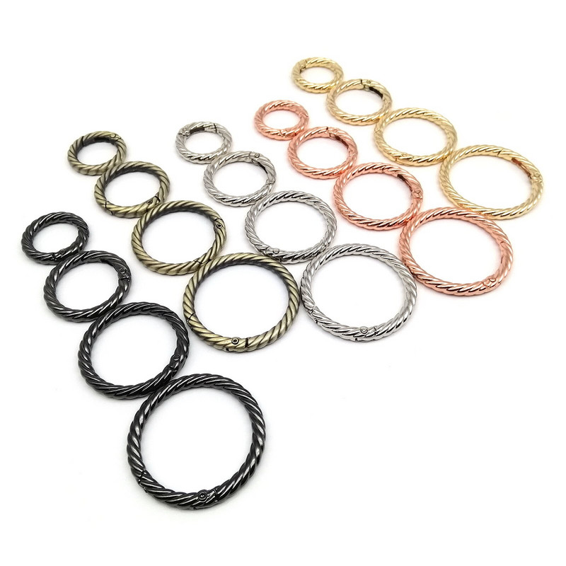 Keerdvedruga O-rõngas avatav nahast kott käekoti rihm pannal Connect Võtmehoidja ripats Võtmekoera kett Snap klambriga klamber karabiin