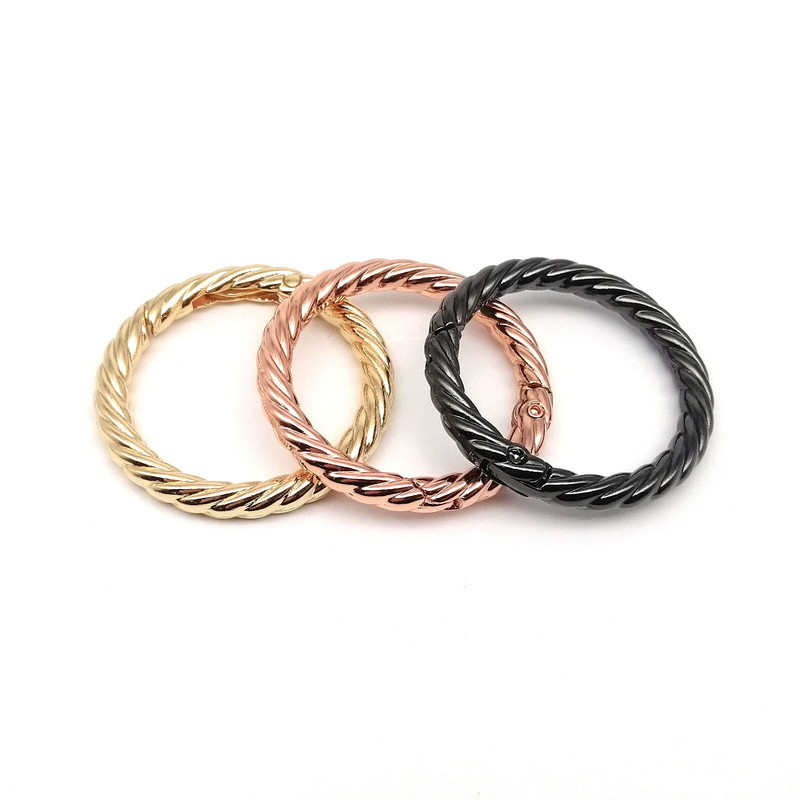 Keerdvedruga O-rõngas avatav nahast kott käekoti rihm pannal Connect Võtmehoidja ripats Võtmekoera kett Snap klambriga klamber karabiin