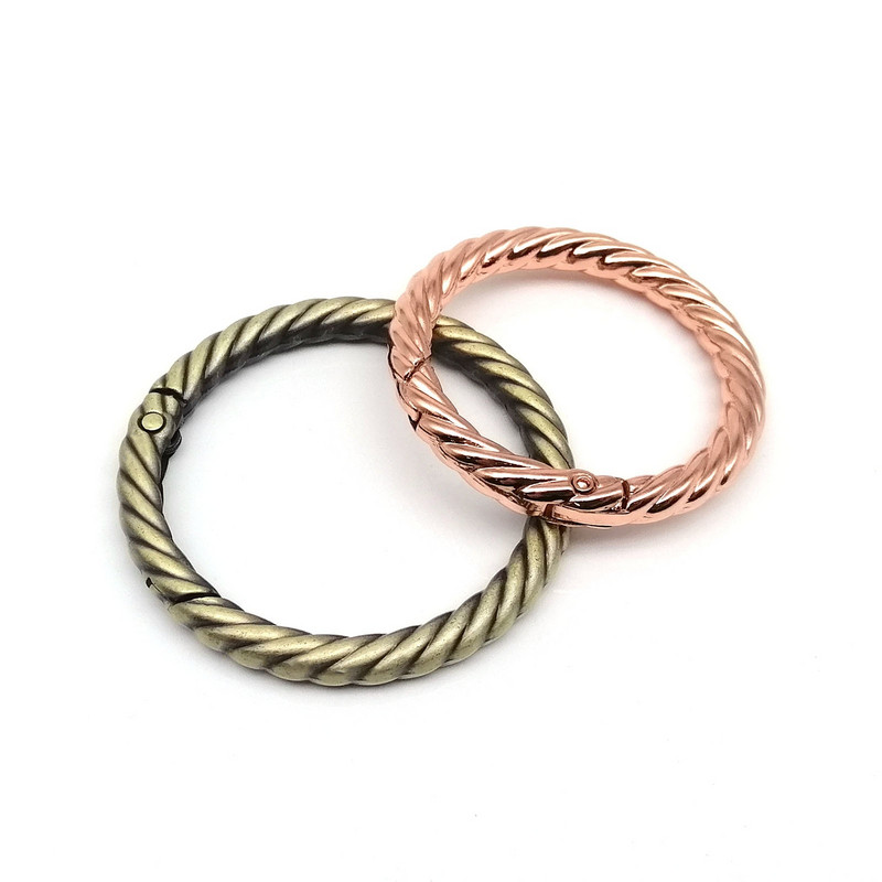 Keerdvedruga O-rõngas avatav nahast kott käekoti rihm pannal Connect Võtmehoidja ripats Võtmekoera kett Snap klambriga klamber karabiin