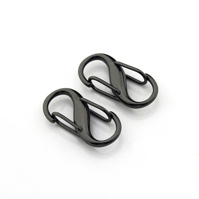 2tk Metallist S-tüüpi pandlaga Mood Mini Snap Hook Kaelakeed Ühendused Nahast Käsitöökotti Võtmehoidja DIY Ehted Leiud