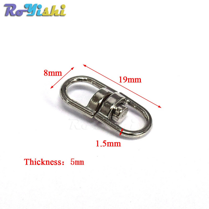 10 kom./pak. Srebrna metalna zakretna kuka, kopča, privjesci za ključeve, privjesci za ključeve, konektori za uzice Paracord, dijelovi torbice