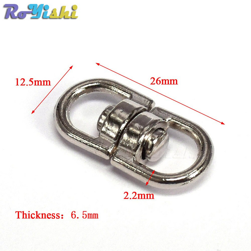 10 kom./pak. Srebrna metalna zakretna kuka, kopča, privjesci za ključeve, privjesci za ključeve, konektori za uzice Paracord, dijelovi torbice