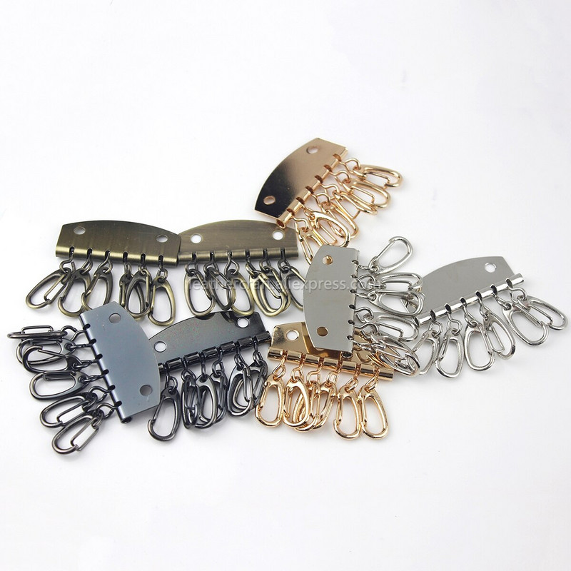 1 x metalni držač za ključeve, organizator s privjescima za ključeve sa 6 karabina za kožni novčanik, futrola za ključeve, torbica, hardver