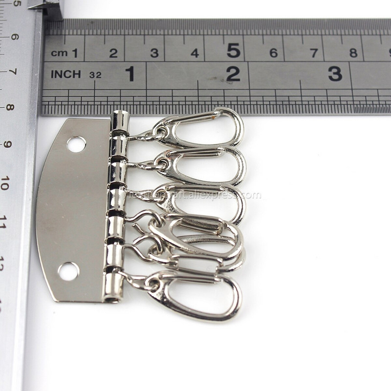 1 x metalni držač za ključeve, organizator s privjescima za ključeve sa 6 karabina za kožni novčanik, futrola za ključeve, torbica, hardver