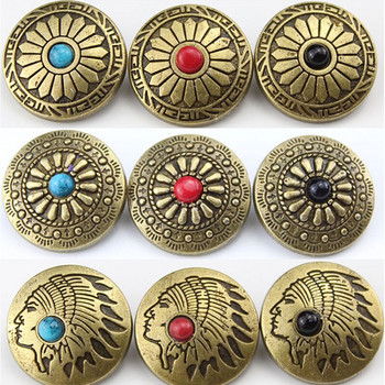 1 комплект метални медни копчета за копчета за закопчаване на копчета закопчалки за шиене на кожени занаятчийски чанти за дрехи Аксесоари за дрехи