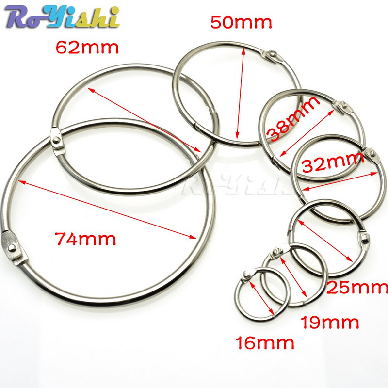 Laisvų lapų knygų segimo vyriai, užsegami O žiedais, užrakinami raktų pakabukai, metalinės amatų dalys