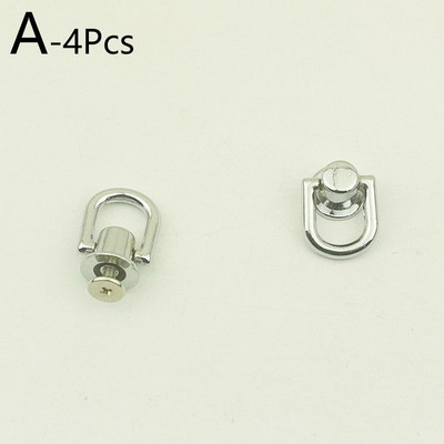 4 tk Metallist ümmargune DO rõngasnaast külgklambriga kott, keeratav nael, neet rihma ühendus riputuspandla meisterdamise rahakott nahast aksessuaarid