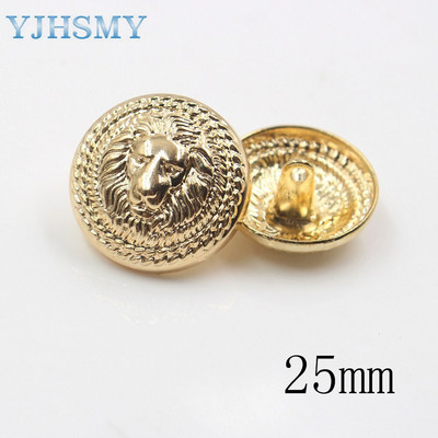 Δωρεάν αποστολή 10 τεμ./Παρτίδα Διάμετρος 15/18/22/25 χιλιοστά, Χρυσό και ασημί χρώμα, Κουμπιά στυλ λιονταριού μεταλλικά, αξεσουάρ ενδυμάτων DIY υλικά, LL-033