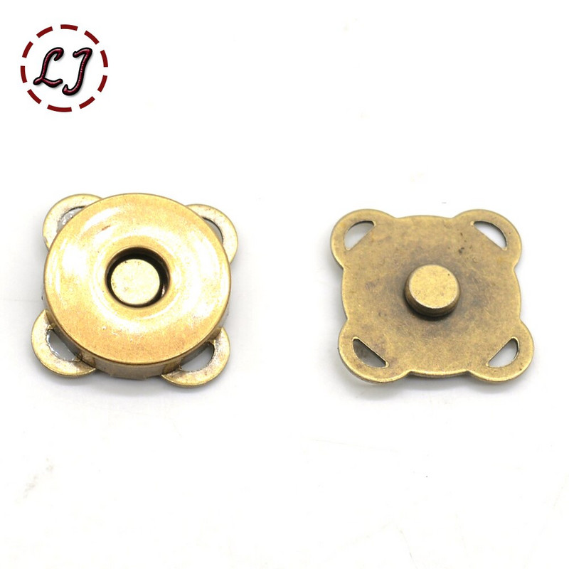 Înaltă calitate, 10 seturi/lot, argintiu negru, cusut pe buton magnetic magnetic metalic, pentru geantă de pardesiu, accesorii pentru articole de îmbrăcăminte, album de albume DIY