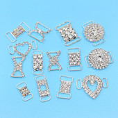 miješati 10 komada više stilova bikini konektori Kopča sa kamenčićima za Srebrni kristal Bikini kopča Torba cipele ukrasi za odjeću