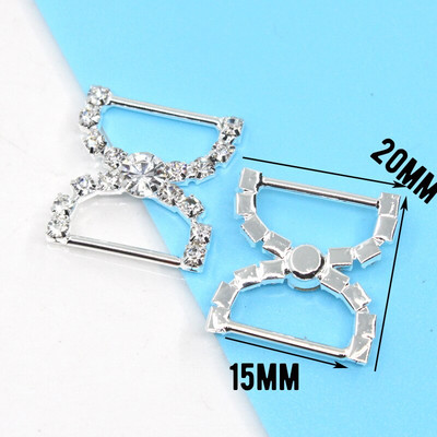 miješati 10 komada više stilova bikini konektori Kopča sa kamenčićima za Srebrni kristal Bikini kopča Torba cipele ukrasi za odjeću