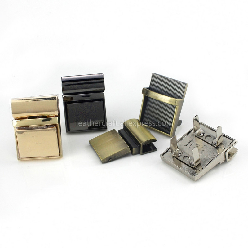 1 bucă metal pătrat Push Lock Turn Lock închizătoare cataramă pentru artizanat din piele femei geanta poșetă posetă bricolaj accesorii hardware