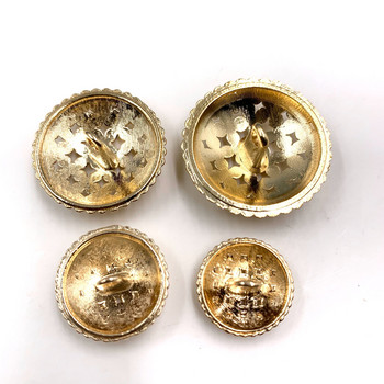 Μεταλλικά κουμπιά Hollow Crown χρυσό χρώμα 25mm/23mm/18mm/15mm παλτό πουλόβερ κουμπιά διακόσμησης αξεσουάρ DIY 10Pcs/Παρτίδα JS-0180