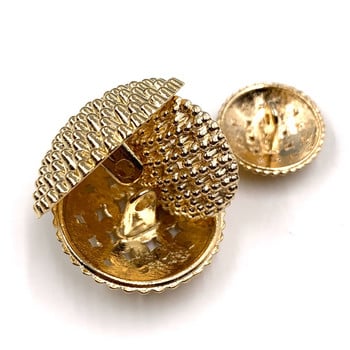 Метални копчета Hollow Crown цвят злато 25 мм/23 мм/18 мм/15 мм копчета за декорация на пуловер, аксесоари Направи си сам 10 бр./Партида JS-0180