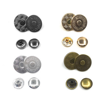 (10 σετ / παρτίδα) 14mm-18mm Λεπτό μαγνητικό κουμπί Τσάντες μαγνήτης Πόρπη Κουμπιά πορτοφολιού Μεταλλικά κουμπώματα Μαγνητικά κουμπώματα