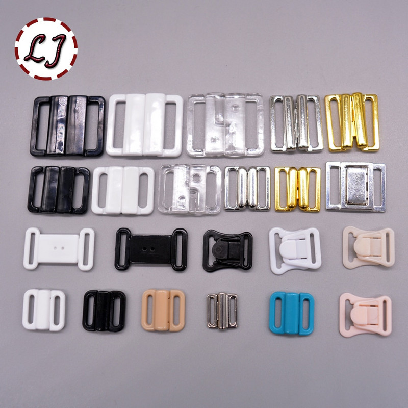 2 tk/partii hõbedane kuldne ristkülikukujuline teip Kinnituskonks ja lukk Rhinestonest rinnahoidja pandla vööpikendused, õmblemine riietele rinnahoidja klambrikonks