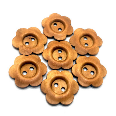 30 τμχ/Παρτίδα 23-30 χιλιοστά Vintage λουλούδι σε σχήμα 2 οπών Διακοσμητικά DIY Ξύλινα κουμπιά για χειροποίητα Scrapbooking Crafts Clothing Κουμπί SC280