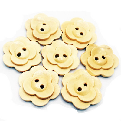 30 τμχ/Παρτίδα 23-30 χιλιοστά Vintage λουλούδι σε σχήμα 2 οπών Διακοσμητικά DIY Ξύλινα κουμπιά για χειροποίητα Scrapbooking Crafts Clothing Κουμπί SC280