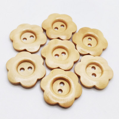 30 τμχ/Παρτίδα 23-30 χιλιοστά Vintage λουλούδι σε σχήμα 2 οπών Διακοσμητικά DIY Ξύλινα κουμπιά για χειροποίητα Scrapbooking Crafts Clothing Κουμπί SC280