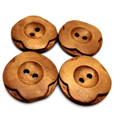 30 τμχ/Παρτίδα 23-30 χιλιοστά Vintage λουλούδι σε σχήμα 2 οπών Διακοσμητικά DIY Ξύλινα κουμπιά για χειροποίητα Scrapbooking Crafts Clothing Κουμπί SC280