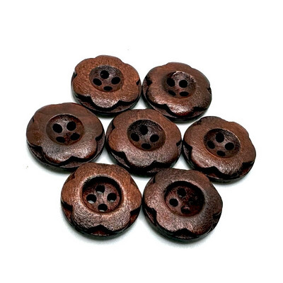 30 τμχ/Παρτίδα 23-30 χιλιοστά Vintage λουλούδι σε σχήμα 2 οπών Διακοσμητικά DIY Ξύλινα κουμπιά για χειροποίητα Scrapbooking Crafts Clothing Κουμπί SC280