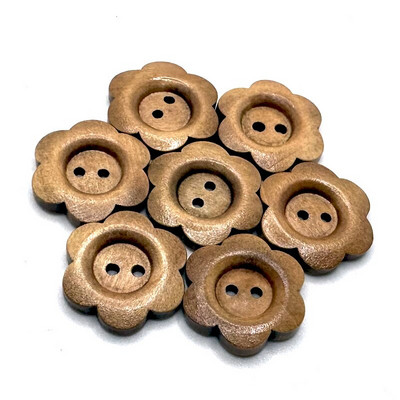 30 τμχ/Παρτίδα 23-30 χιλιοστά Vintage λουλούδι σε σχήμα 2 οπών Διακοσμητικά DIY Ξύλινα κουμπιά για χειροποίητα Scrapbooking Crafts Clothing Κουμπί SC280