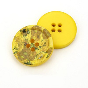 5 buc Nasturi din rasina rotunji cu 4 gauri imprimeu peisaj 21mm-34mm Accesorii de cusut pentru imbracaminte Nasturi decorativi DIY lucrati manual