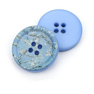 5 buc Nasturi din rasina rotunji cu 4 gauri imprimeu peisaj 21mm-34mm Accesorii de cusut pentru imbracaminte Nasturi decorativi DIY lucrati manual