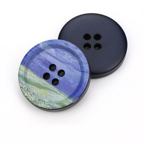 5 buc Nasturi din rasina rotunji cu 4 gauri imprimeu peisaj 21mm-34mm Accesorii de cusut pentru imbracaminte Nasturi decorativi DIY lucrati manual