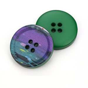 5 buc Nasturi din rasina rotunji cu 4 gauri imprimeu peisaj 21mm-34mm Accesorii de cusut pentru imbracaminte Nasturi decorativi DIY lucrati manual