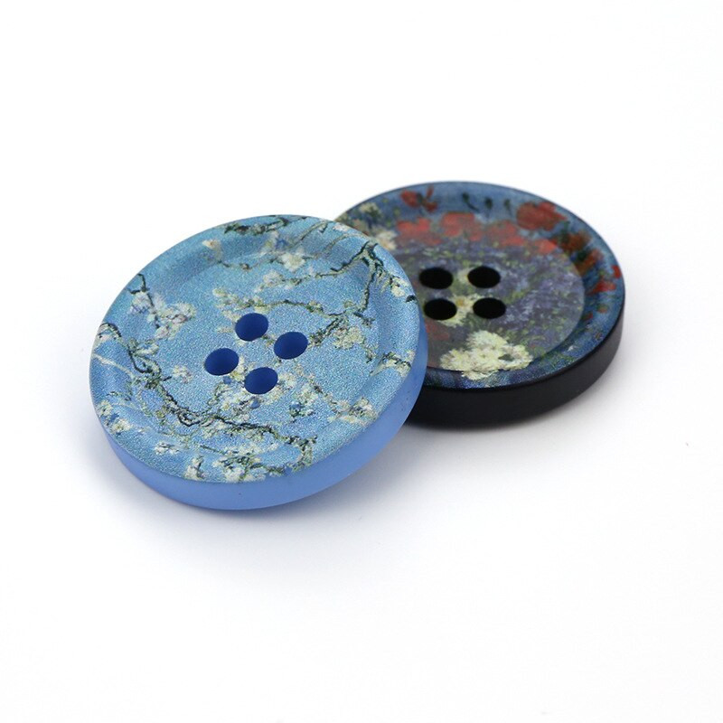 5tk Vaigust ümmargune 4 auku Nööbid rõhtpaigutus 21mm-34mm Õmblustarvikud rõivastele Dekoratiivsed Nööbid Käsitsi valmistatud isetegemine