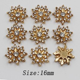 10 τμχ Μικτό μέγεθος μαργαριτάρι κουμπιά από στρας Διακοσμητικός γάμος DIY Flatback Χρυσό Ρούχα Scrapbooking Αξεσουάρ χειροτεχνίας