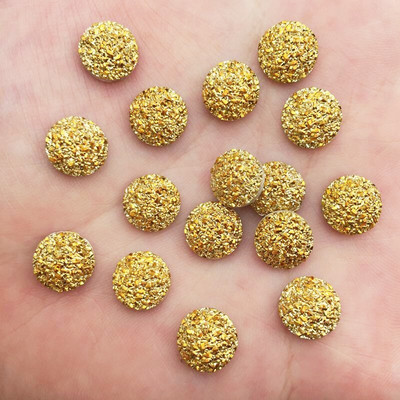 100 τμχ Ρητίνη Bling Κυρτή Ορυκτής Επιφάνειας 10mm Στρογγυλή επίπεδη πλάτη κουμπιά στρας Διακοσμητικά DIY Απλικές γάμου Craft W649