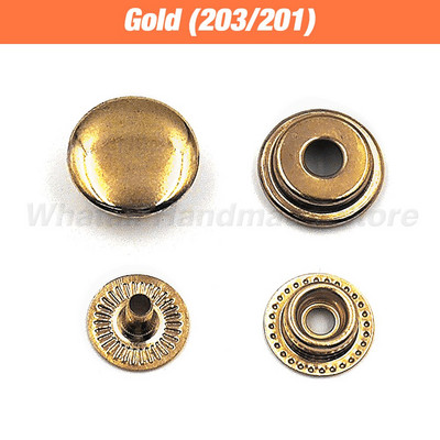 50Komplektid Krõpskinnitused Metallist nööpnööbid, nööbid, õmblemiseks riided riided kotid kingad Leathercraft 831/633/655/201/203