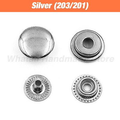 50Komplektid Krõpskinnitused Metallist nööpnööbid, nööbid, õmblemiseks riided riided kotid kingad Leathercraft 831/633/655/201/203