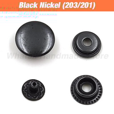 50Komplektid Krõpskinnitused Metallist nööpnööbid, nööbid, õmblemiseks riided riided kotid kingad Leathercraft 831/633/655/201/203