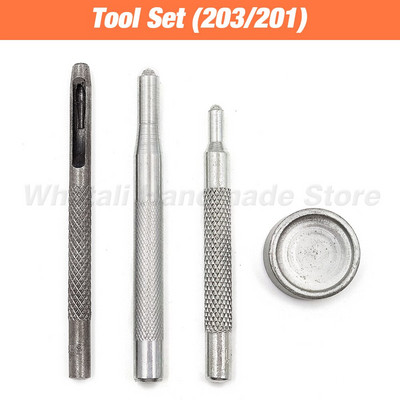 50Komplektid Krõpskinnitused Metallist nööpnööbid, nööbid, õmblemiseks riided riided kotid kingad Leathercraft 831/633/655/201/203