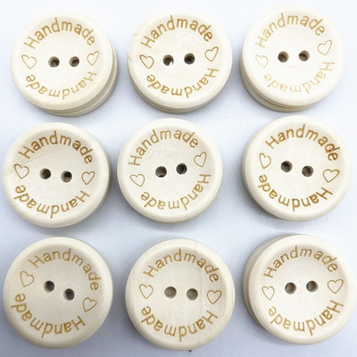 Noi nasturi rotunzi din lemn de 15-25 mm, în diverse culori, lucrați manual cu scrisoare de dragoste, album de însemnări, decorare nuntă, accesorii de cusut