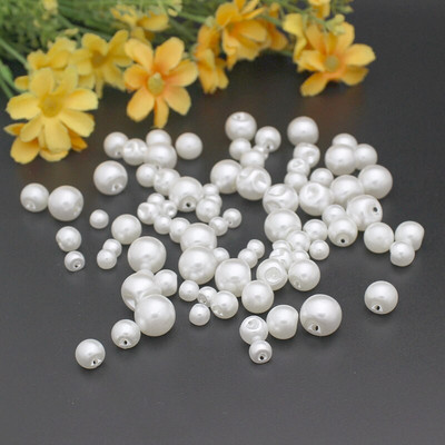 50tk/partii segu Suurus 4 küljeauk valget värvi pärlinööbid riiete õmblemine aksessuaar käsitöö dekoratiivne pandlanööbid õmblusnööp