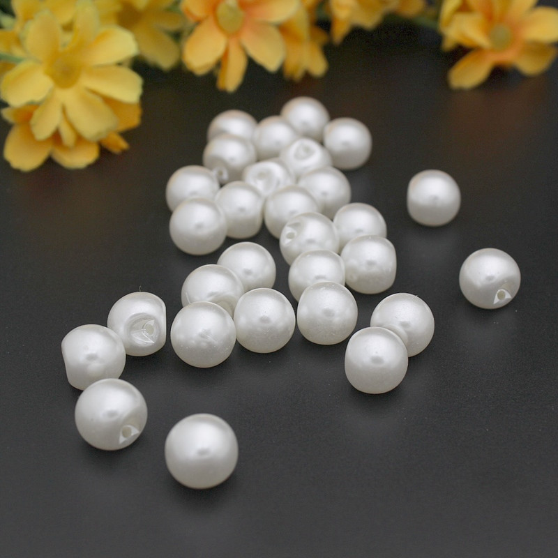 50tk/partii segu Suurus 4 küljeauk valget värvi pärlinööbid riiete õmblemine aksessuaar käsitöö dekoratiivne pandlanööbid õmblusnööp