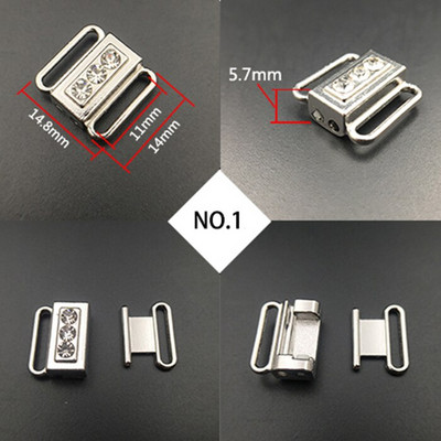 40 σετ/παρτίδα μπικίνι συνδετήρας μπικίνι αγκράφες με στρας μπροστινά κλιπ κλεισίματος χωρίς νικέλιο και σίδηρο