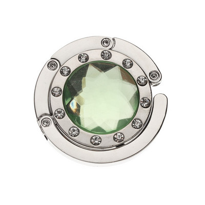 1,33 colio nešiojamas metalinis sulankstomas deimantinis stalo kabykla, rašomasis stalas, kabliukai rankinės pakabos krepšio laikiklis Blizgus spalvingas kelioninės piniginės užsegimas