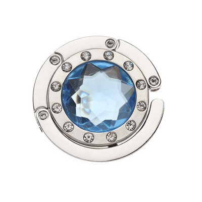 1,33 colio nešiojamas metalinis sulankstomas deimantinis stalo kabykla, rašomasis stalas, kabliukai rankinės pakabos krepšio laikiklis Blizgus spalvingas kelioninės piniginės užsegimas