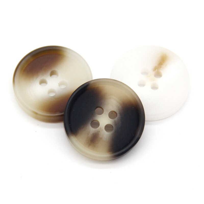 15/25/30 mm imitacija roga od smole, crni veliki gumbi za odjeću, pulover, odijelo, kaput, starinske dekoracije, DIY dodaci, veleprodaja