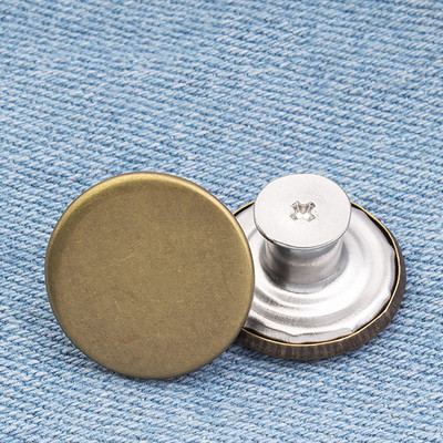 2 τμχ 17mm Στρογγυλό αποσπώμενο Στιγμιαίο κούμπωμα με κουμπιά με ρυθμιζόμενο ανασυρόμενο τζιν Κουμπιά παντελόνι Επέκταση ζώνης μέσης ράψιμο DIY